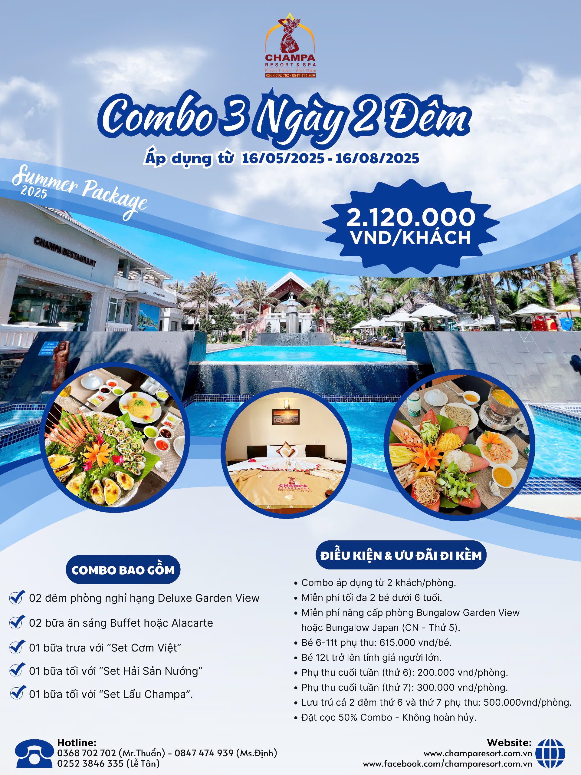 SUPER HOT SUMMER COMBO – 3 DAYS 2 NIGHTS ONLY 2,120,000 VND/PERSON