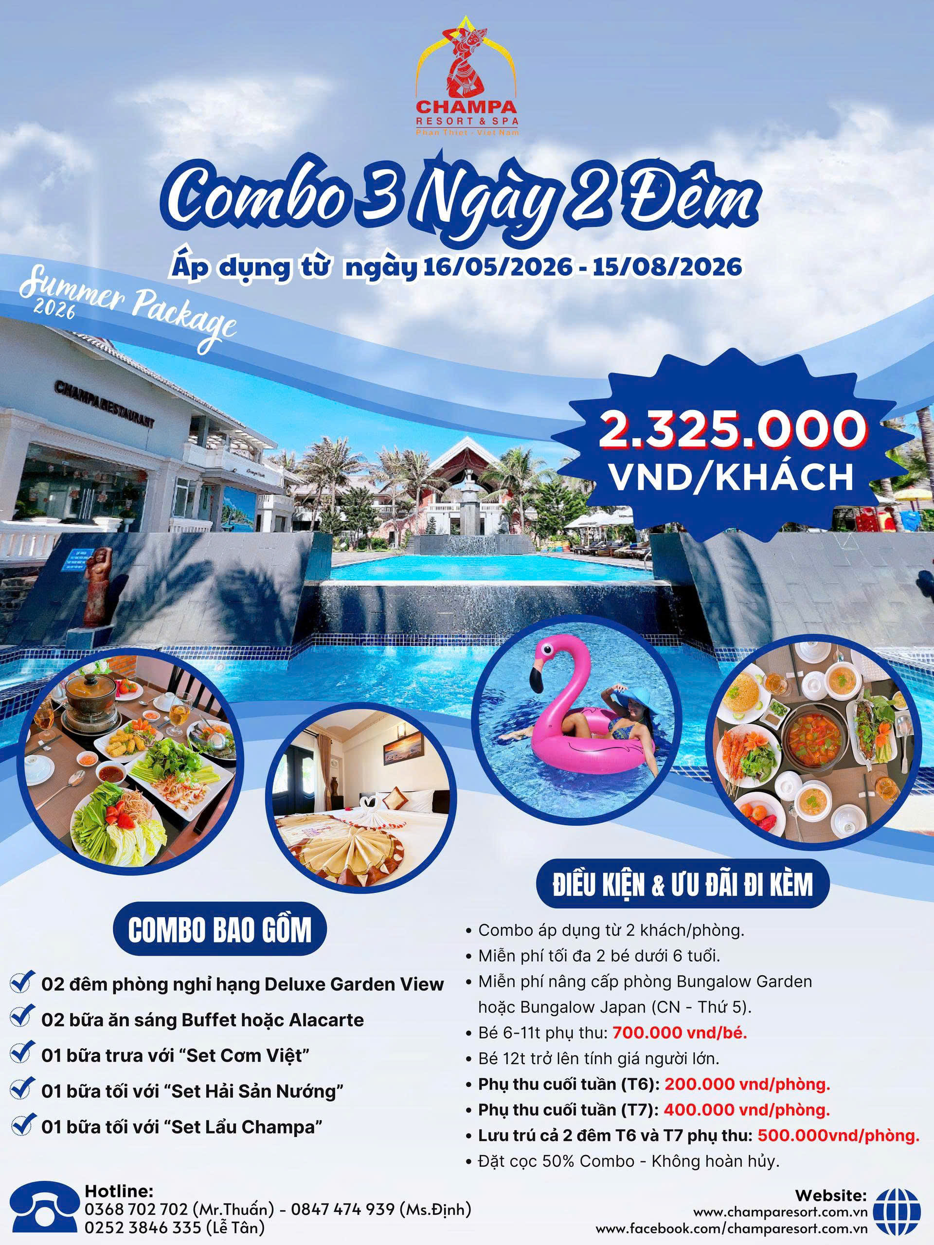 ☀️ SUMMER PACKAGE 2026: GIẢI NHIỆT MÙA HÈ TẠI CHAMPA RESORT & SPA PHAN THIẾT 🌊